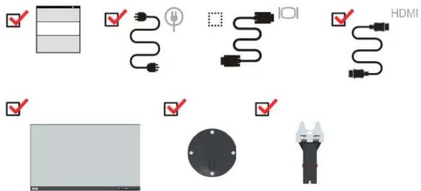 LENOVO ThinkVision S27i-10 - Shipping contents - 1