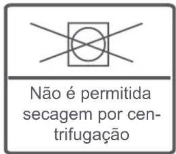 Não é permitida secagem por cen- trifugação