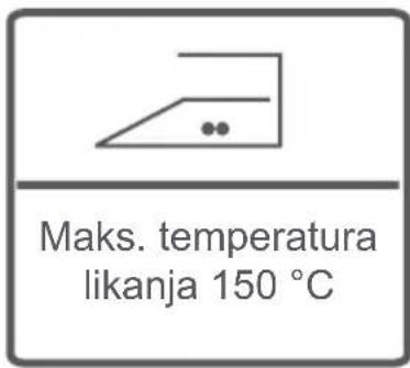 Maks. temperatura likanja 150 °C