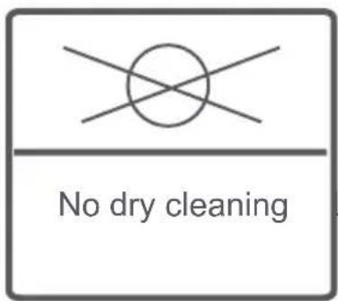 No dry cleaning