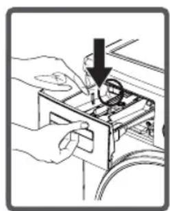VOX WM1272Y - CAPÍTULO -7: MANUTENÇÃO E LIMPEZA DA SUA MÁQUINA (GAVETA PARA O DETERGENTE) - 2