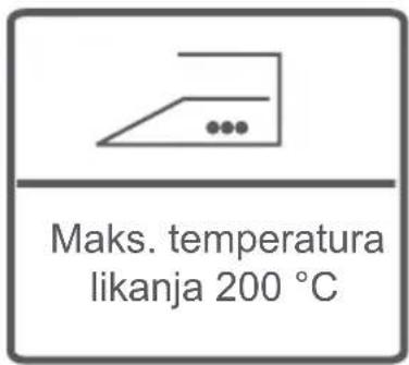 Maks. temperatura likanja 200 °C