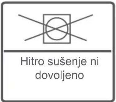 Hitro sušenje ni dovoljeno
