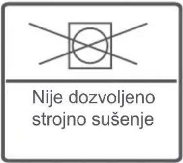 Nije dozvoljeno strojno sušenje
