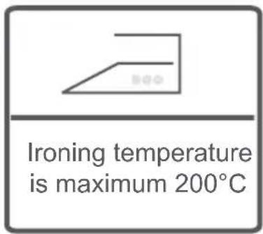 Ironing temperature is maximum 200°C