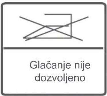 Glačanje nije dozvoljeno