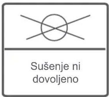 Sušenje ni dovoljeno