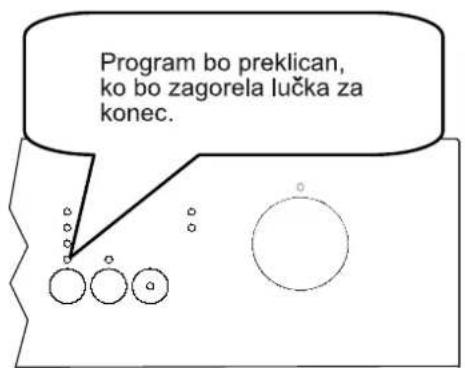 Program bo preklican, ko bo zagorela lučka za konec.