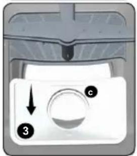 Diagram of a car air conditioner control panel with labeled buttons and directional arrow