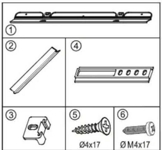 ① ② ④ ③ ⑤ ⑥ Ø4x17 Ø M4x17