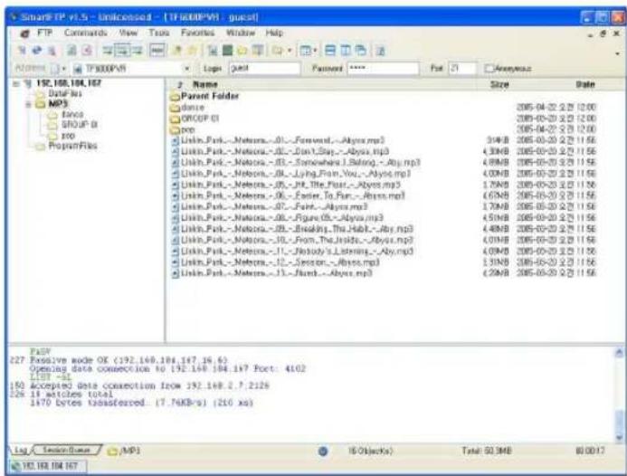 TOPFIELD TF 7740 HDPVR - Zugriff auf den FTP-Server - 2