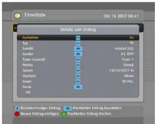 TOPFIELD TF 7740 HDPVR - Timergesteuerte Aufnahme - 1