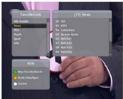 TOPFIELD TF 7740 HDPVR - Die Favoriten-Senderliste - 1