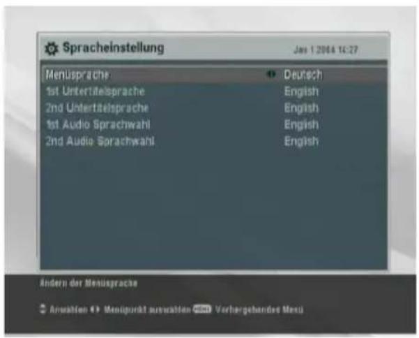 TOPFIELD TF 7710 HSCI - Spracheinstellungen - 1
