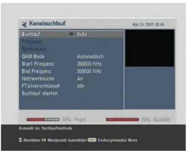 TOPFIELD TF 7710 HCCI - Suche nach Sendern - 1