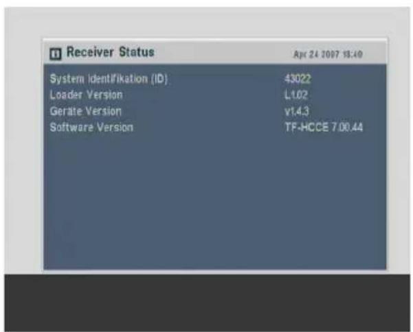 TOPFIELD TF 7710 HCCI - Überprüfen der Firmware-Daten - 1