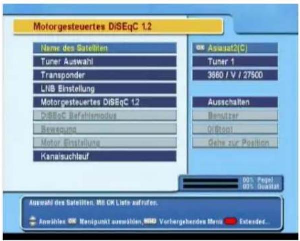 TOPFIELD TF 6060 CI - Konfigurierung der DiSEqC 1.2 Einstellungen - 2