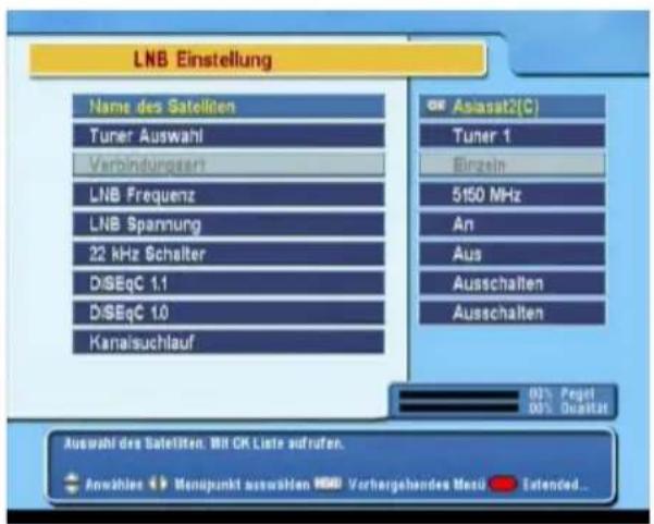 TOPFIELD TF 6060 CI - Konfigurierung der LNB-Einstellungen. - 2