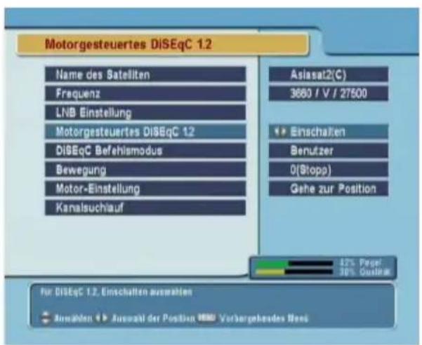 TOPFIELD TF 5400PVR - Konfigurierung der DiSEqC 1.2 Einstellungen - 2