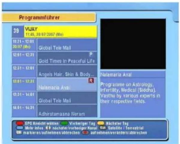 TOPFIELD TF 5400PVR - Nutzung des Elektronischen Programmführers - 1