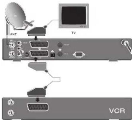 TOPFIELD TF 5100 CI - Verbindungzum Videorekorder"uberScart - 1