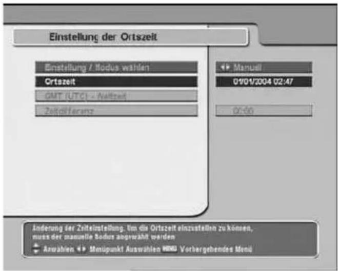 TOPFIELD TF 5100 CI - Zeiteinstellung - 1
