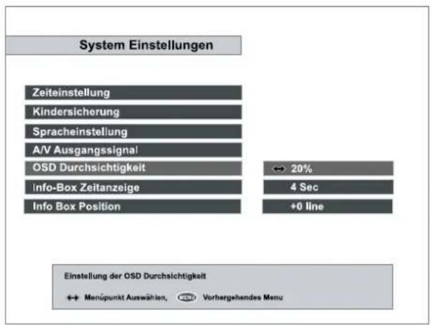 TOPFIELD TF 3000 FEi - I-5. OSD Durchsichtigkeit - 1