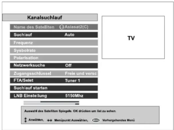 TOPFIELD TF 3000 FEi - VI-2. Sendersuchlauf - 1