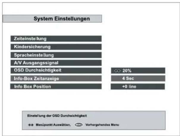 TOPFIELD TF 3000 FEi - I-6. Info-Box Anzeigezeit - 1