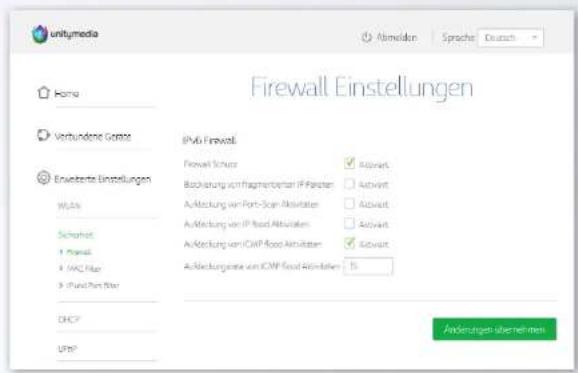 Unitymedia Connect Box - Firewall - 2