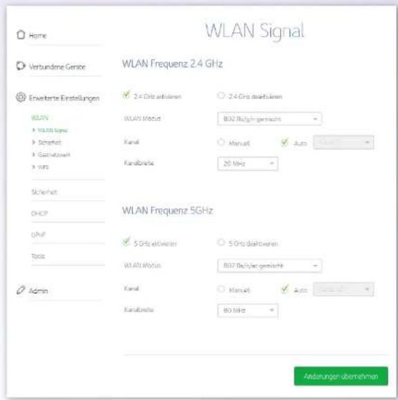 Unitymedia Connect Box - WLAN-Signal ändern - 2