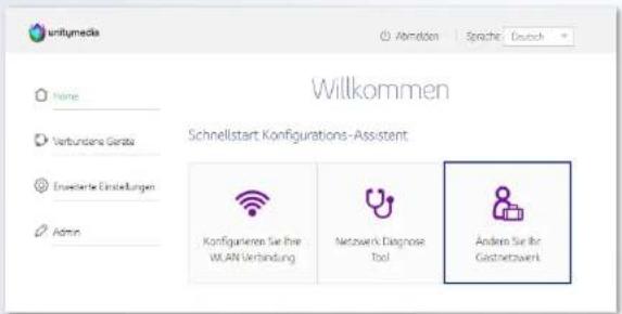 Unitymedia Connect Box - Gastnetzwerk einrichten - 1