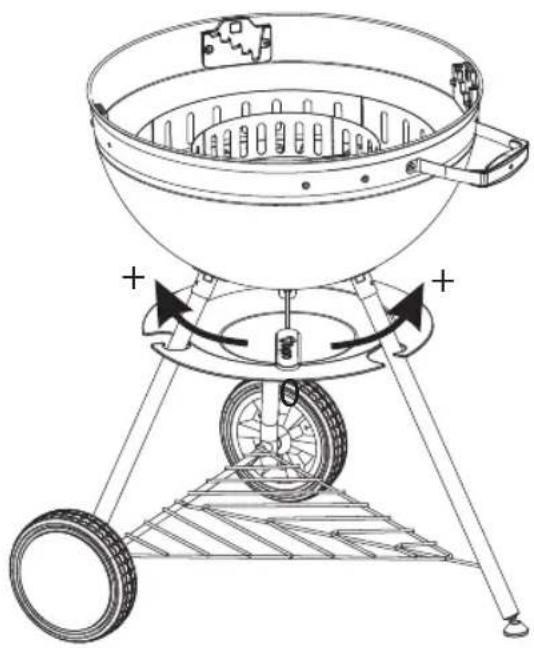 tepro Pensacola 1116 - Attach the fire bowl handle (8) to the fire bowl (9). - 11