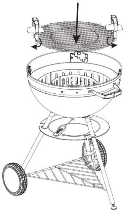 tepro Pensacola 1116 - Attach the fire bowl handle (8) to the fire bowl (9). - 8