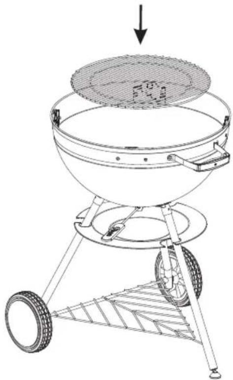 tepro Pensacola 1116 - Attach the fire bowl handle (8) to the fire bowl (9). - 6