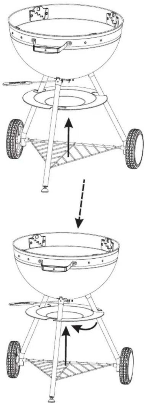 tepro Pensacola 1116 - Attach the fire bowl handle (8) to the fire bowl (9). - 5