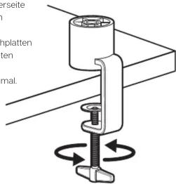 LOGITECH Yeti Caster - ANLEITUNG FÜR DIE TISCHMONTAGE - 1