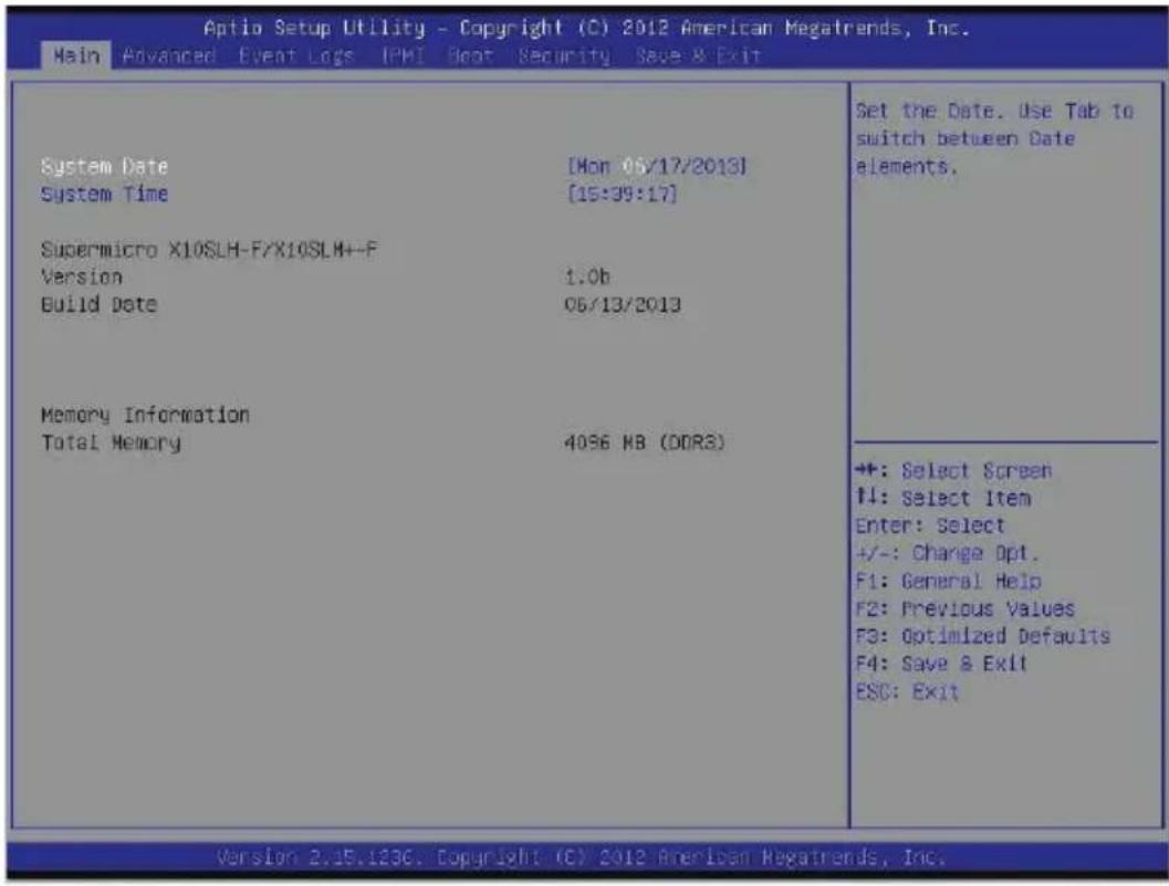 Supermicro X10SLM+-F - 4-2 Main Setup - 1