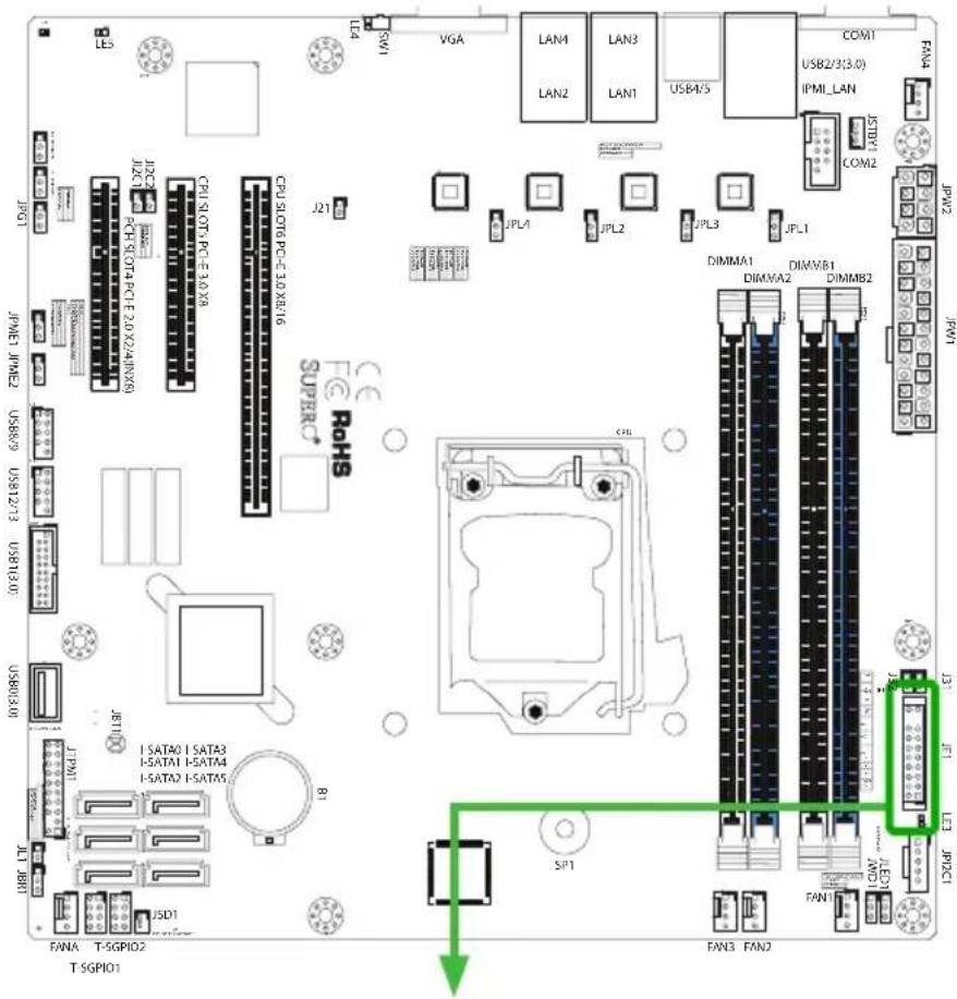 Supermicro X10SLM+-F - Front Control Panel - 1