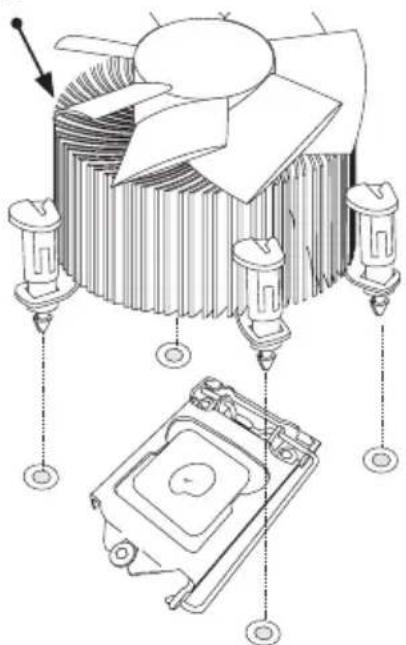 Supermicro X10SLL+-F - Installing an Active CPU Heatsink with Fan - 4