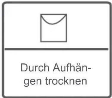 Durch Aufhän- gen trocknen