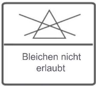 Bleichen nicht erlaubt