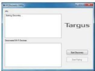 Wi-Fi Discovery Utility Status Discovery Documented Wi-Fi Decision Targus Set Discovery Set Filing