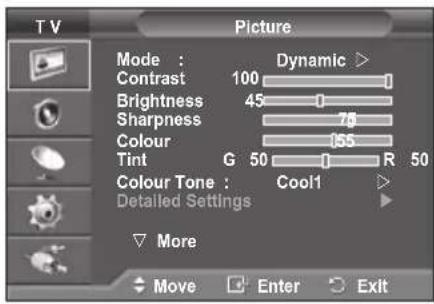 SAMSUNG PS-50Q96HD - Viewing the Menus - 1