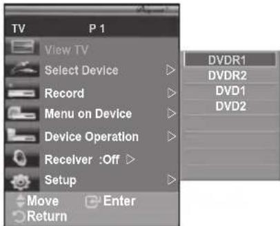 SAMSUNG PS-50Q96HD - Scanning and Switching between Anynet+ Devices - 1
