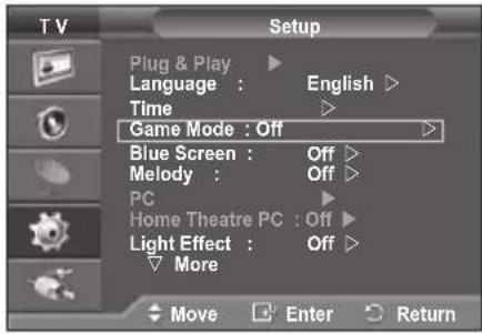 SAMSUNG PS-50Q96HD - Using the Game Mode - 1