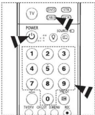 SAMSUNG PS-50Q96HD - Setting Up the Remote to Operate Your VCR - 2