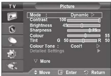 SAMSUNG PS-50Q96HD - Customizing the Picture Settings - 1