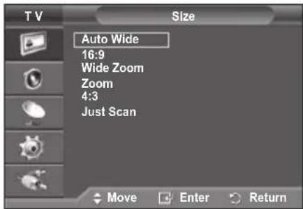 SAMSUNG PS-50Q96HD - Selecting the Screen Mode - 2