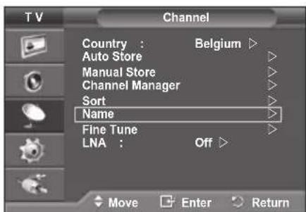 SAMSUNG PS-50Q96HD - Assigning Names to Channels - 1